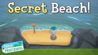 donde encontrar la playa secreta de animal crossing new horizons