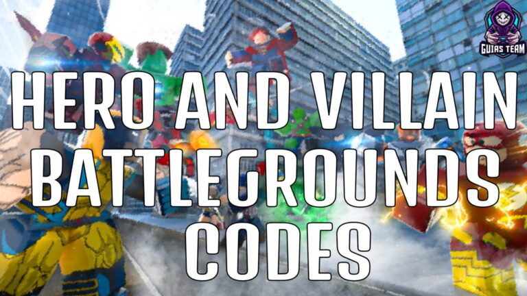 Códigos de Hero and Villain Battlegrounds Abril 2023